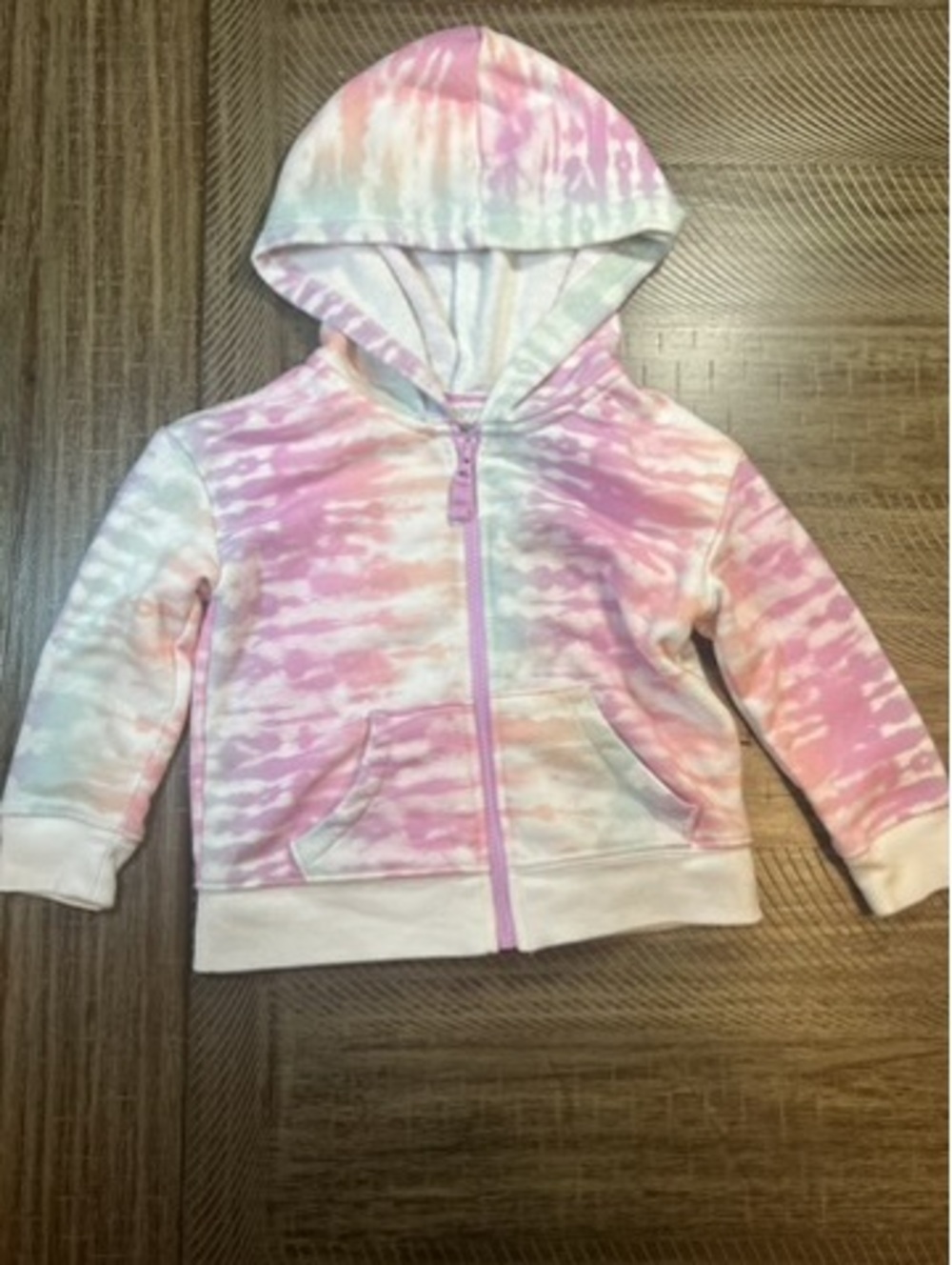 Jumping Beans Tie dye zip up lightweight jacket Girls 2T